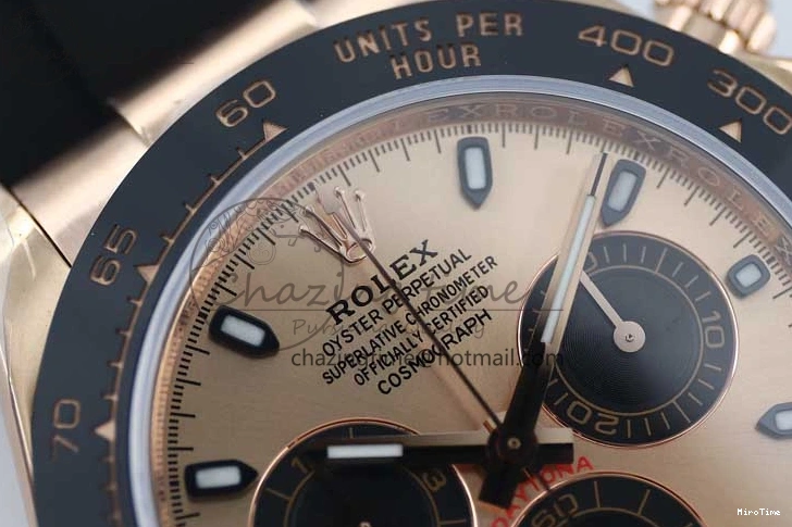 MiroTime 0209 WrinkleFree Daytona 116515 RG TWF 1:1 Best Edition 904L Steel RG Black Dial on Oysterflex Strap A 2417